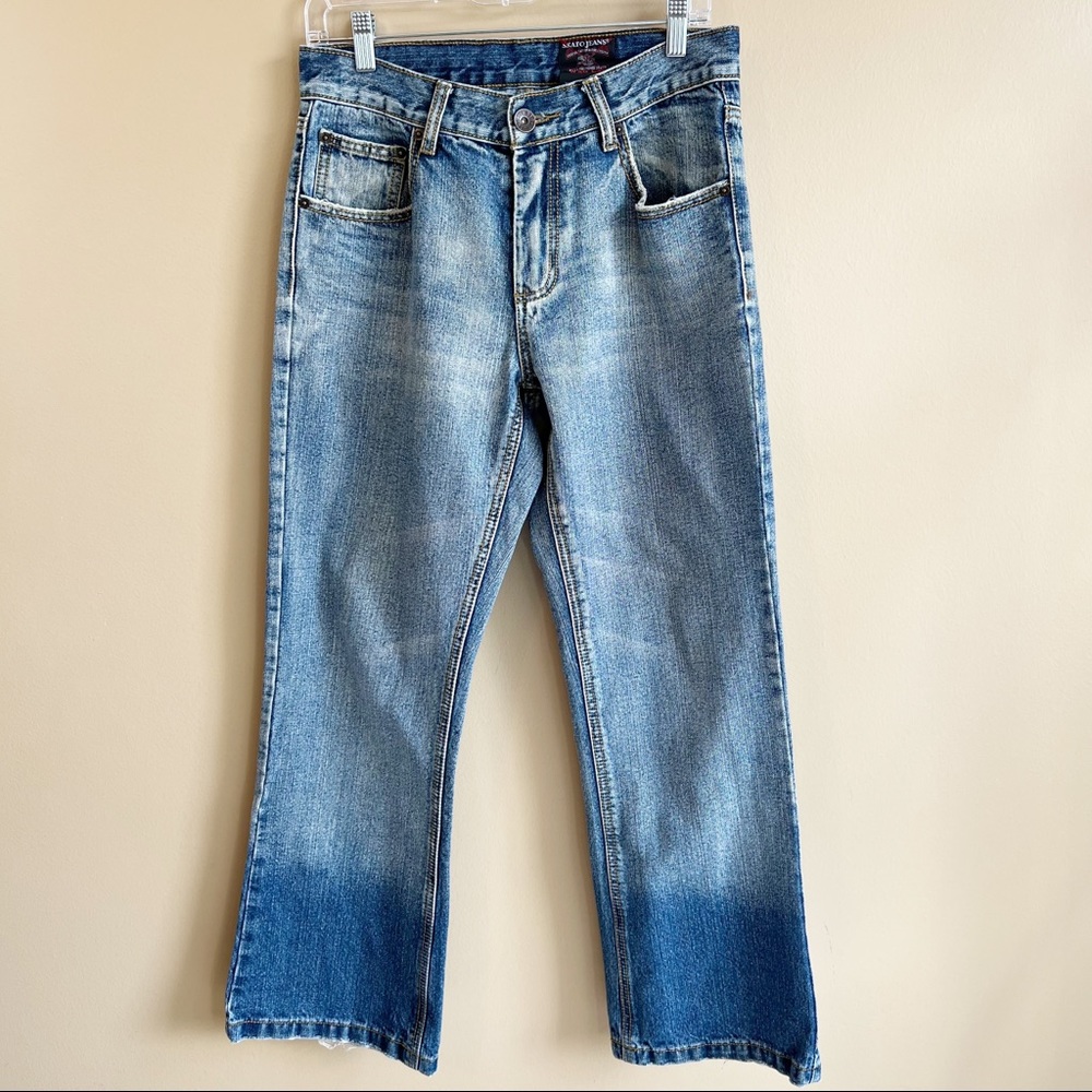 Vintage Skato wide leg jeans Baggy JNCO Style Size 30 x 30 Skater GTA LA 90s Y2K - Picture 2 of 7